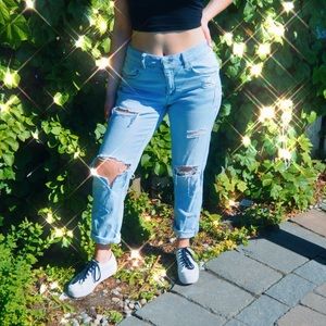 Garage Ripped Blue Jeans